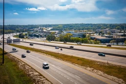 An aerial droAn aerial drone shot  for a commercial real estate company Omaha, NEne shot of downtown Omaha, NE