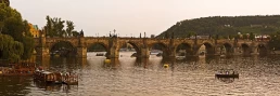 Charles Bridge in Prague, Czech Republic, is a popular location for company photography.