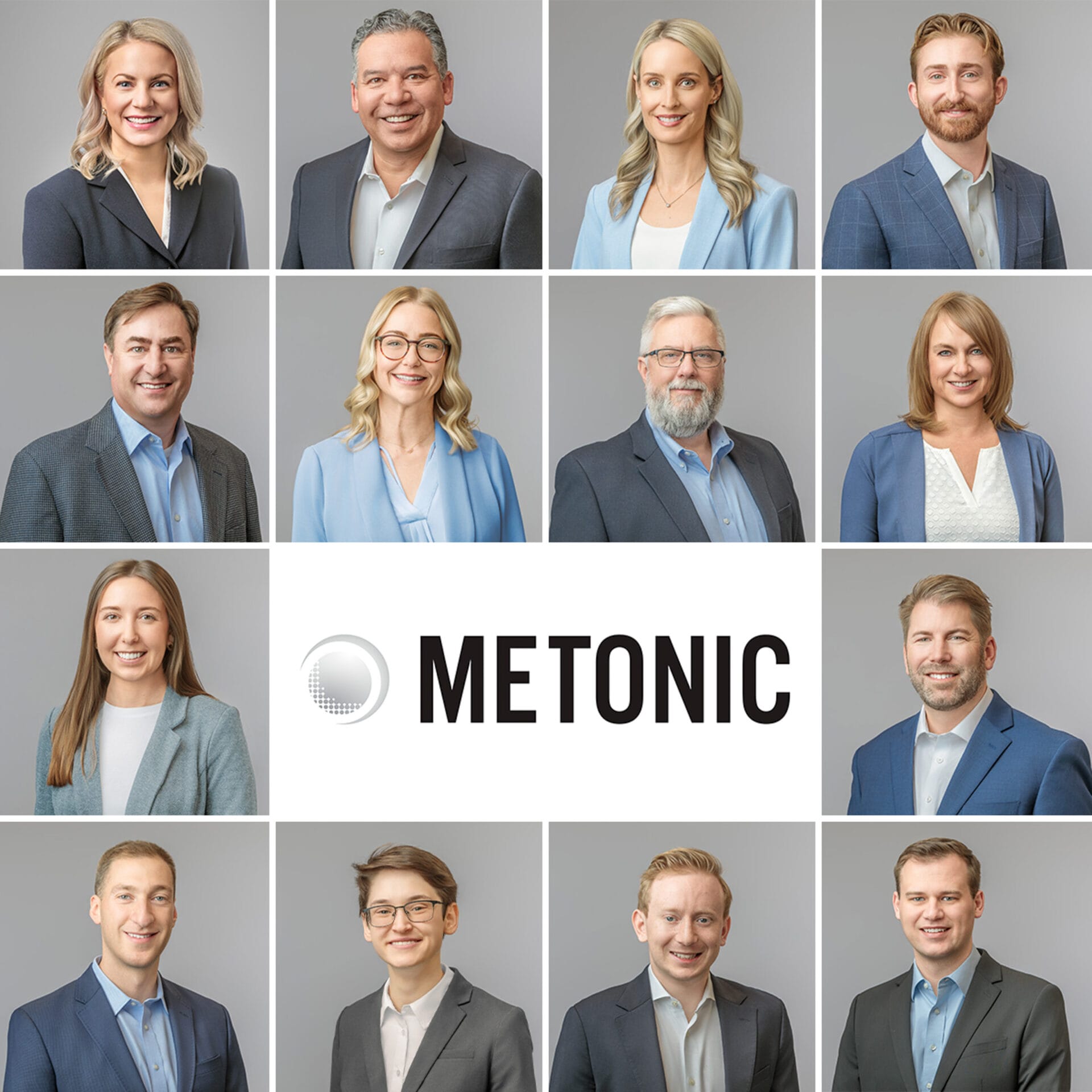 Grid of corporate team headshot photos from an Omaha company headshot session